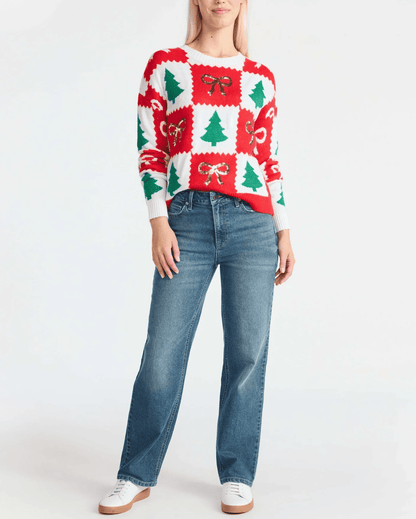 Embellished Pullover Christmas Sweater