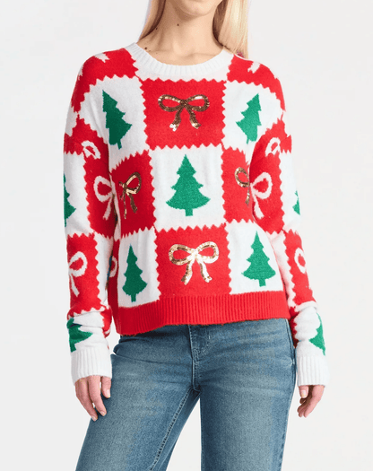 Embellished Pullover Christmas Sweater