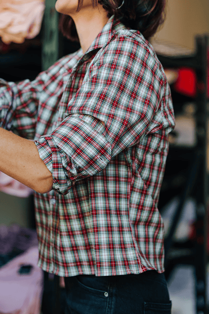 Bow Tie Holiday Plaid Shirt