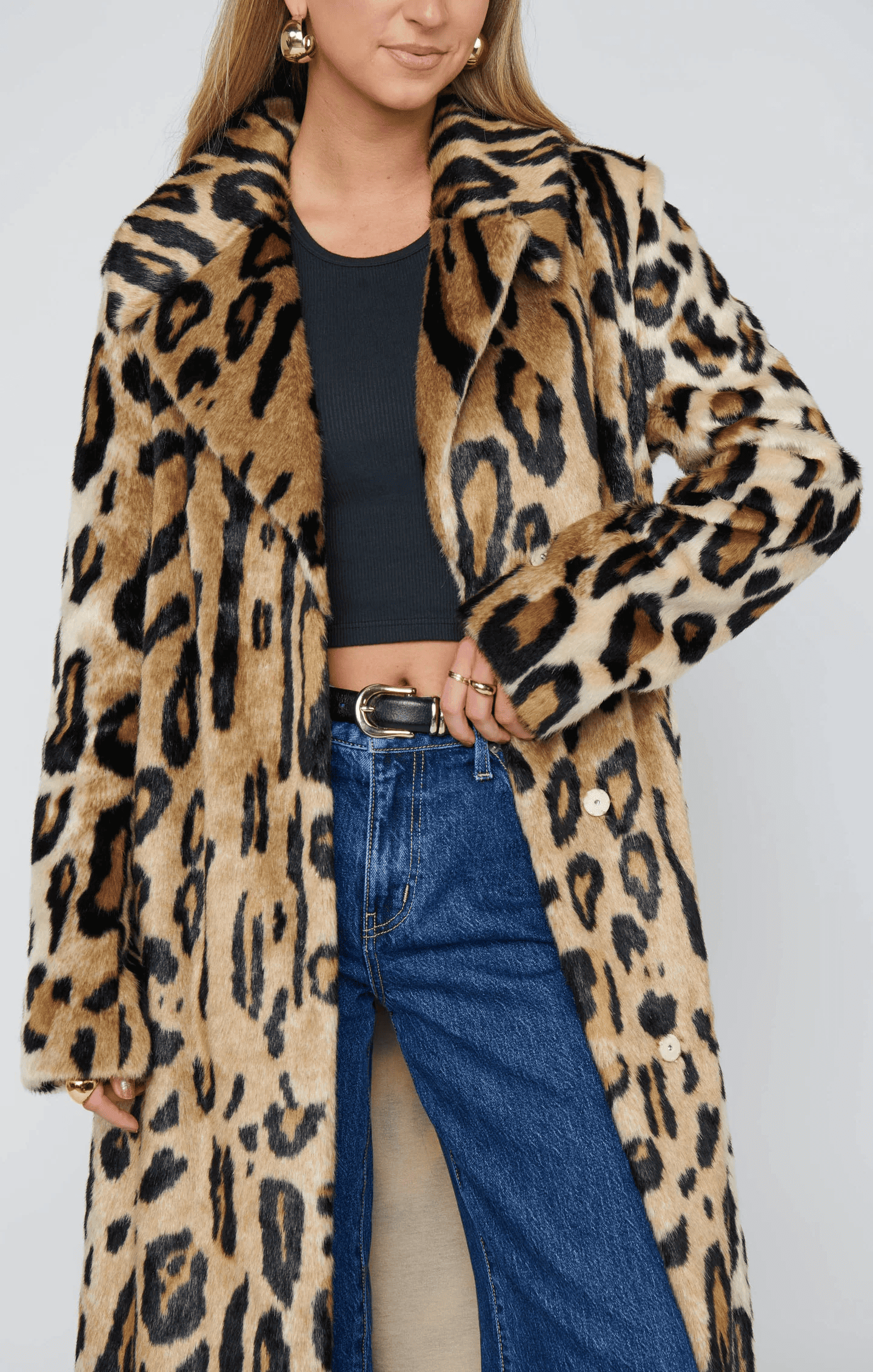 Leopard-print coat