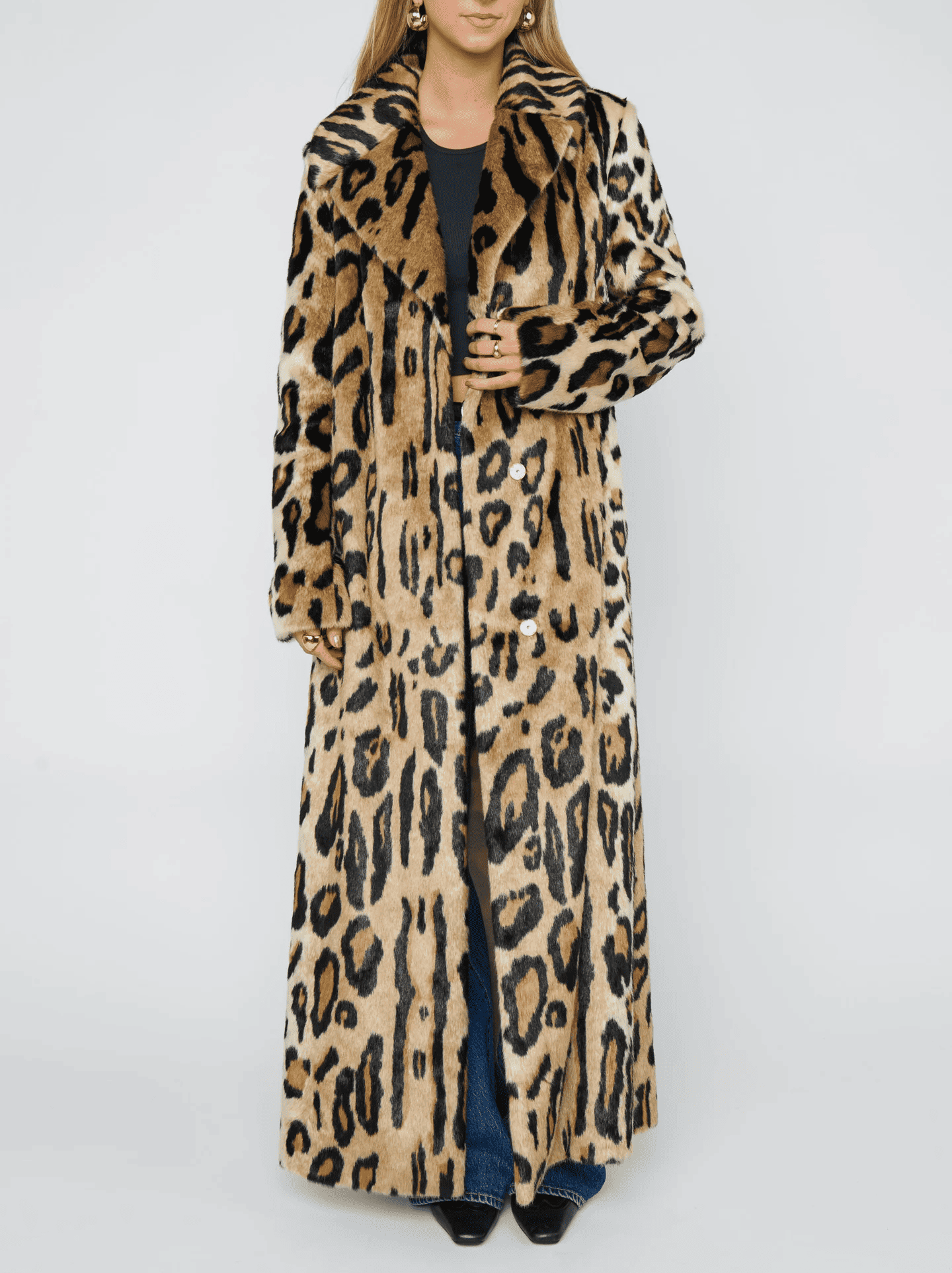Leopard-print coat