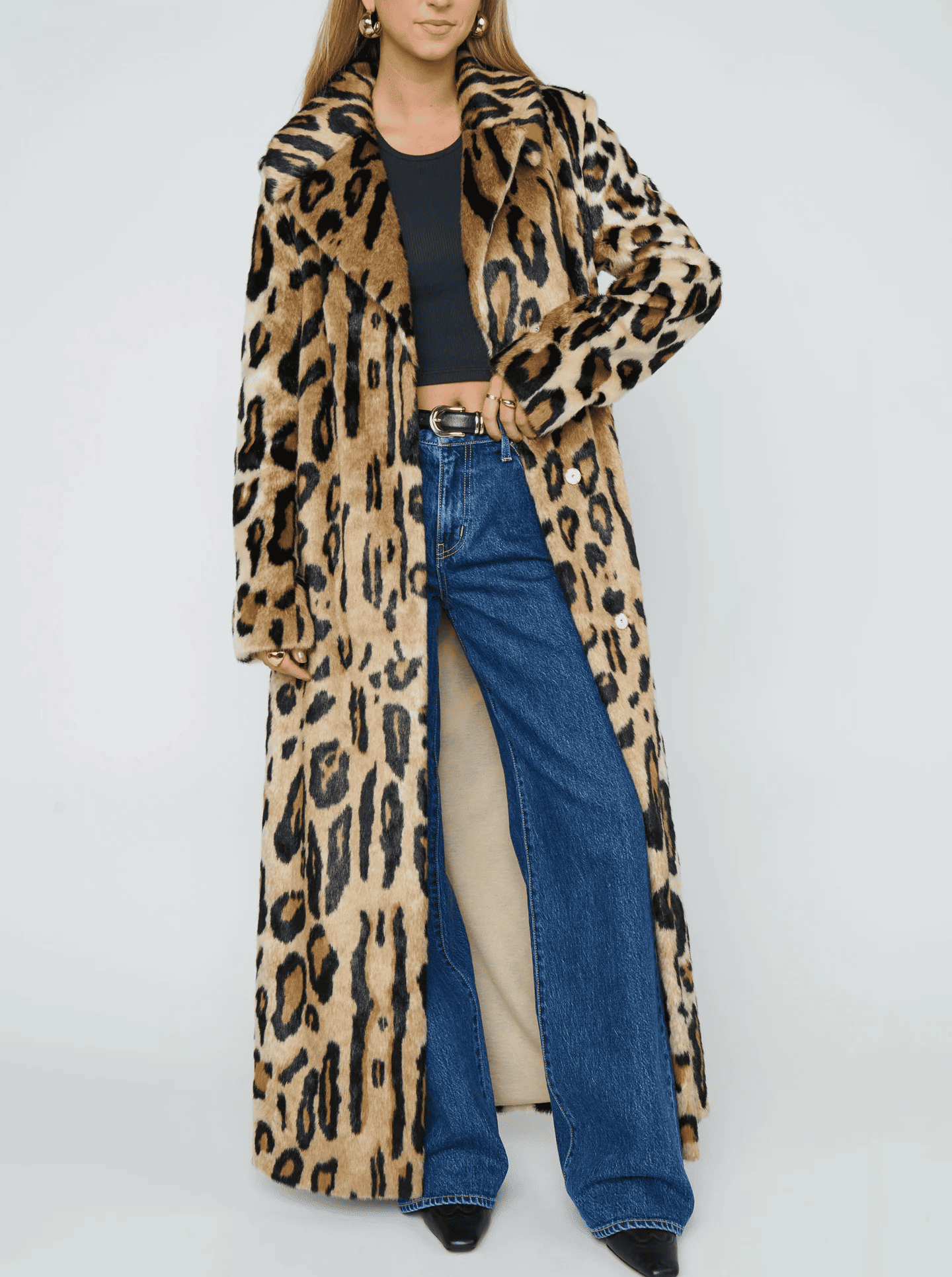 Leopard-print coat