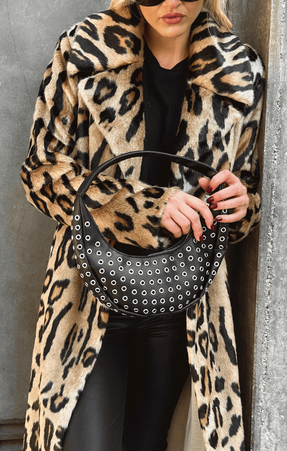 Leopard-print coat