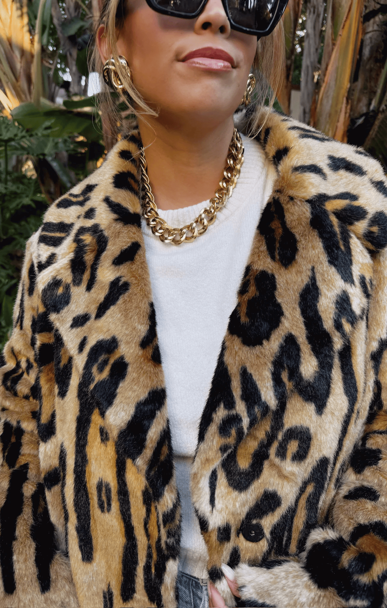 Leopard-print coat