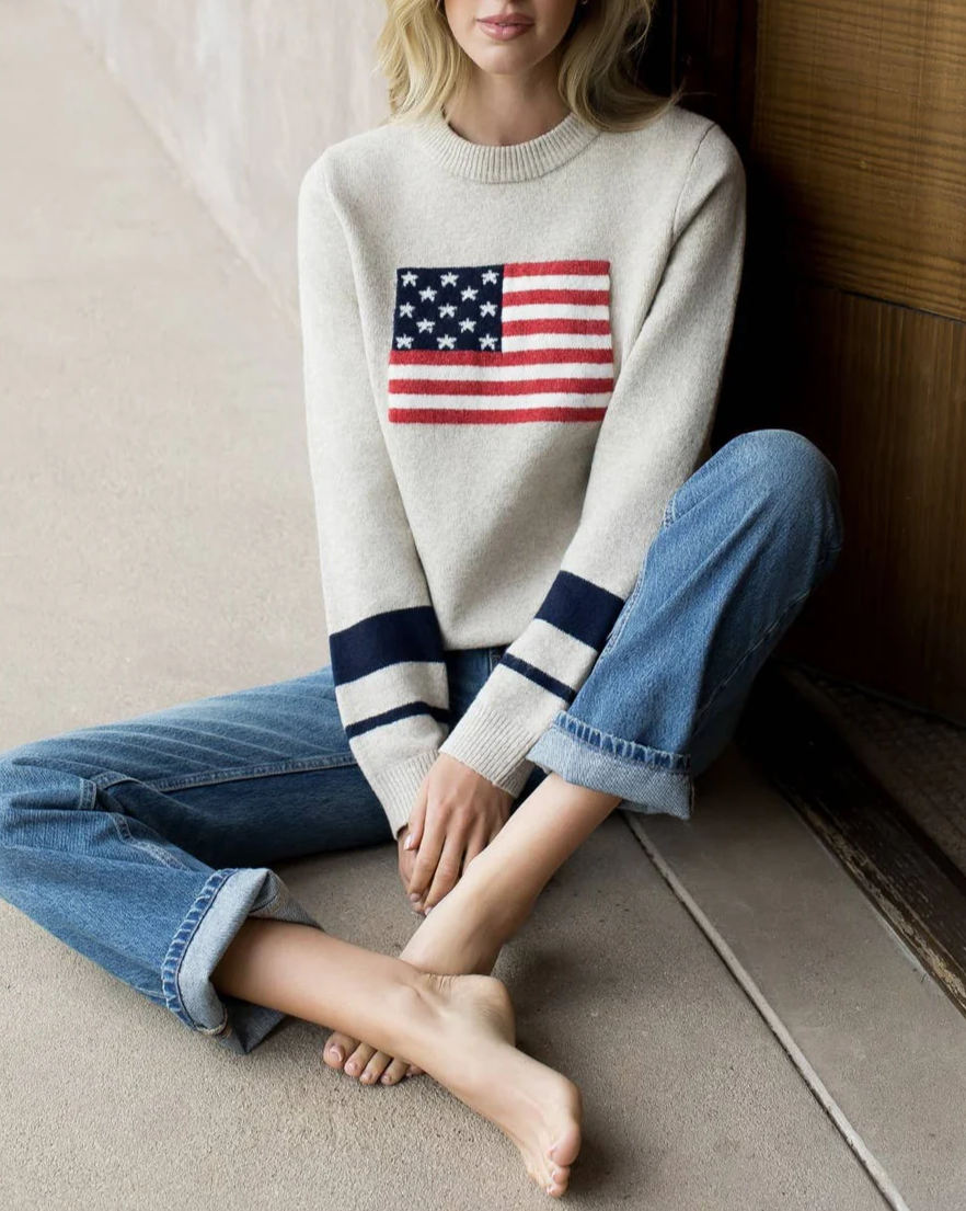 Knit American Flag Sweater