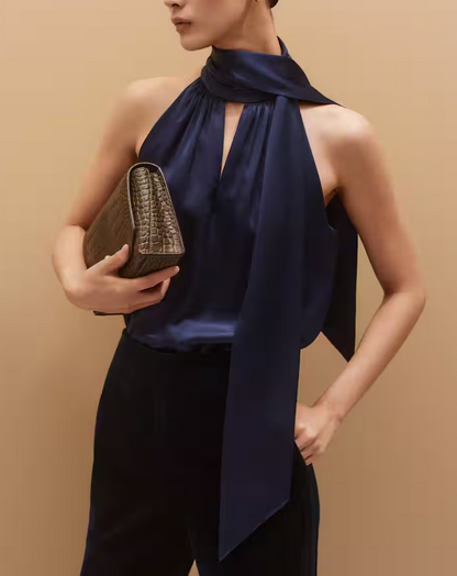 Halterneck Top + Tie