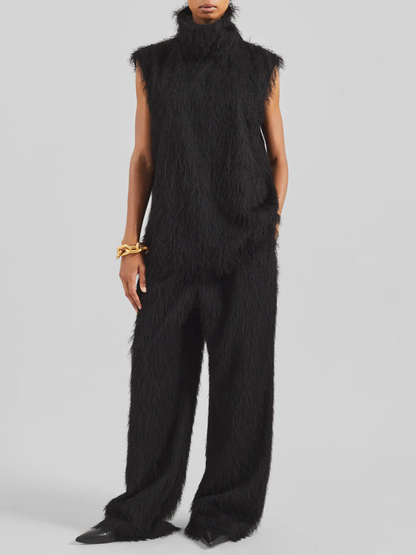 Plush Sleeveless Set