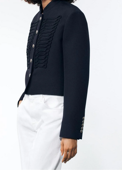 Wool drawstring jacket