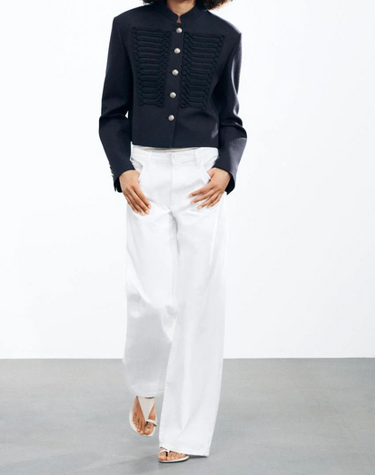 Wool drawstring jacket