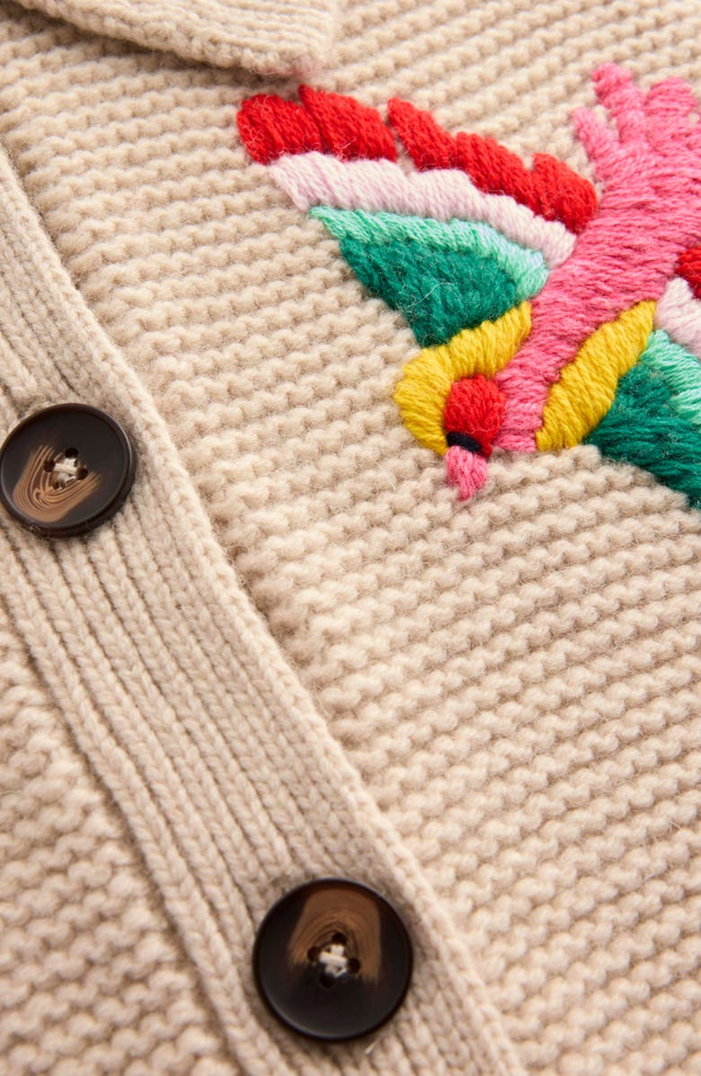 Embroidered Collared Cardigan