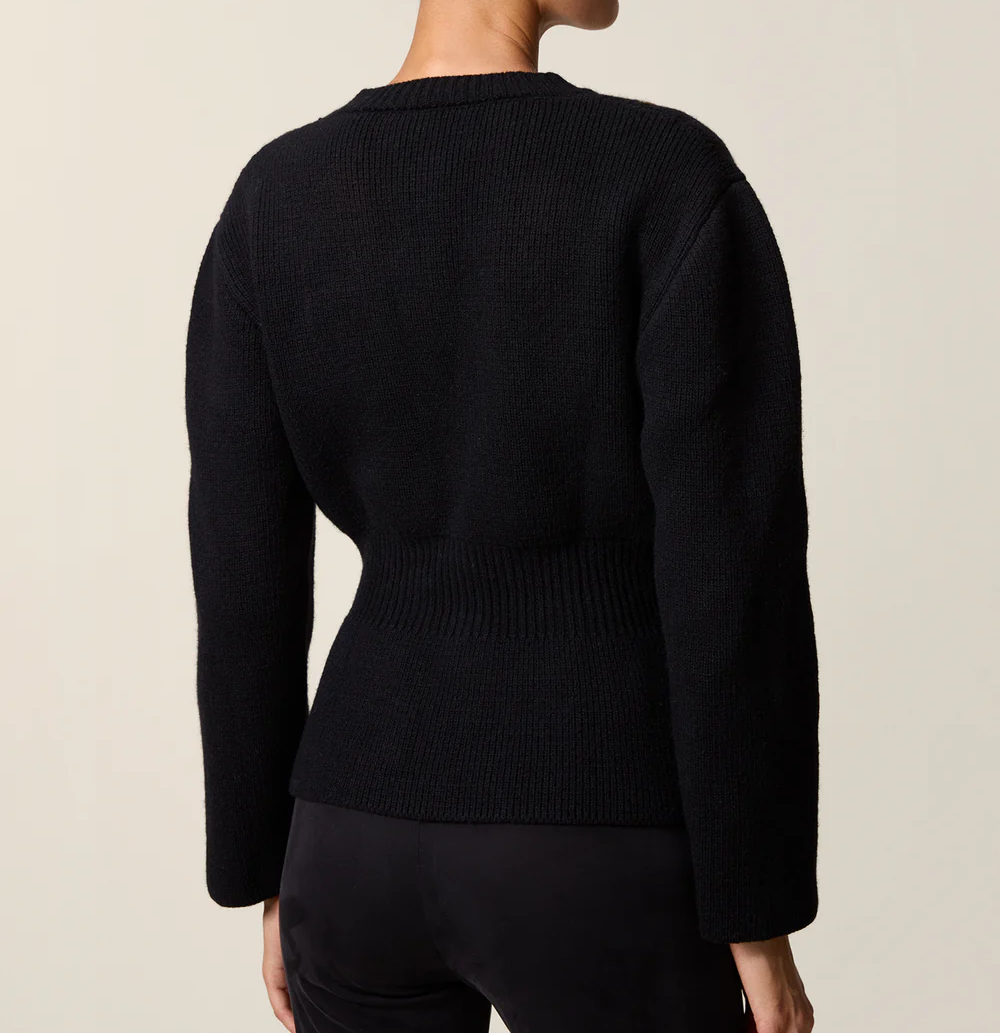 Wool Knit Embroidered Cardigan