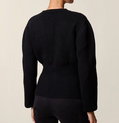 Wool Knit Embroidered Cardigan