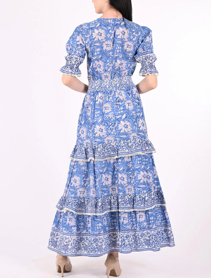 Printed Tiered Maxi Dress