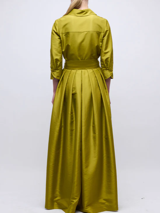 Long-Sleeved Belted Dress