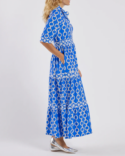 New Geometric Print Maxi Dress