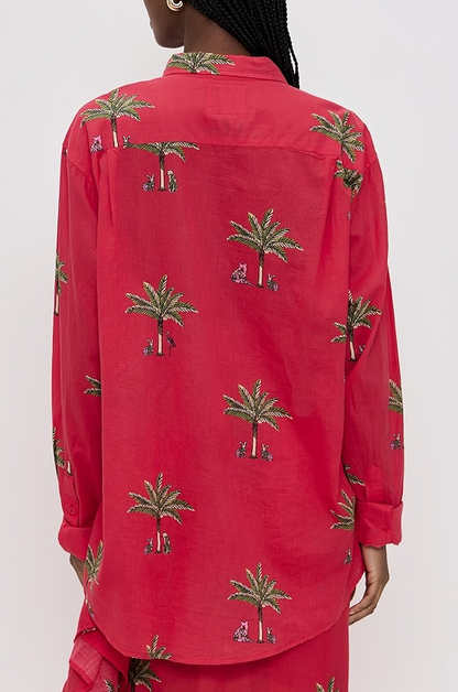 Printed Palm Tree Resort Dress Set