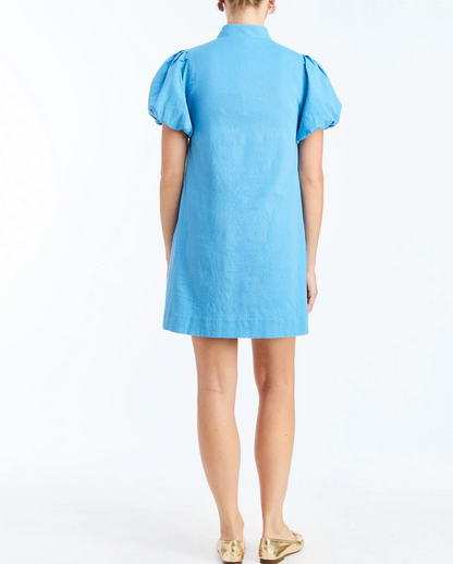 Fresh Blue Floral Dress