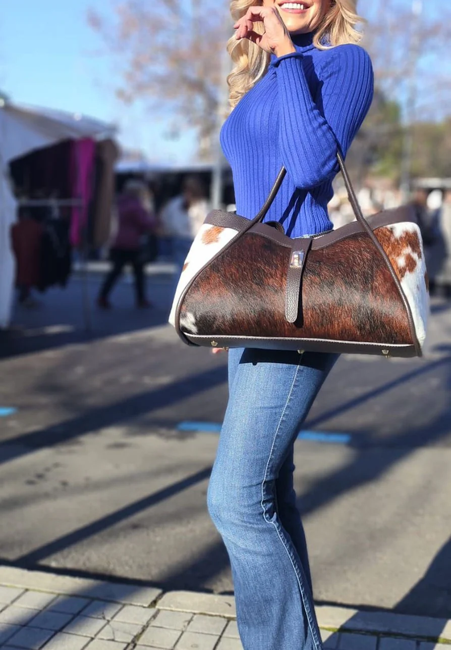 Cowhide Leather Handbag