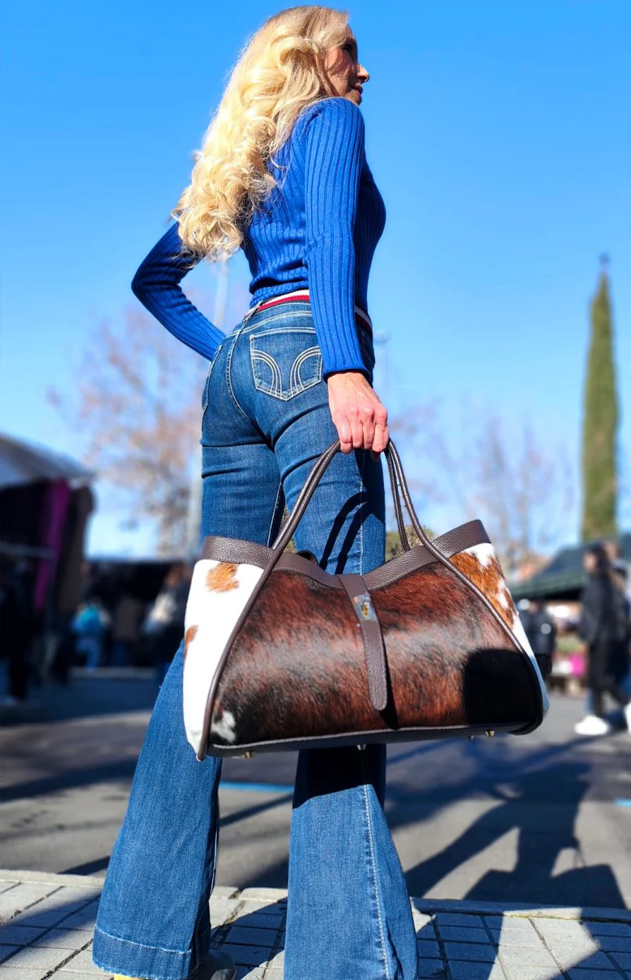 Cowhide Leather Handbag