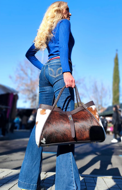 Cowhide Leather Handbag