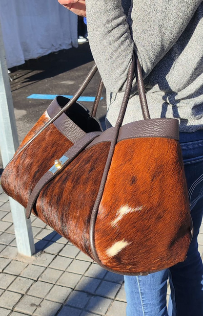 Cowhide Leather Handbag