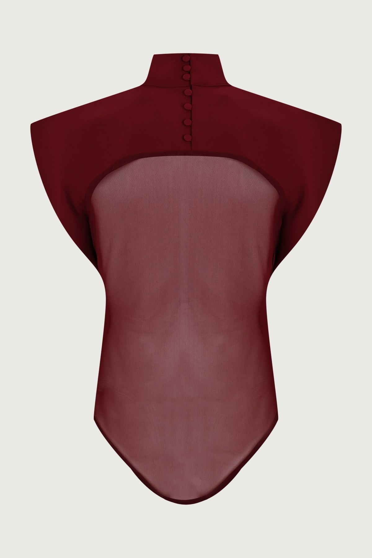 Sleeveless lace top + tailored trousers