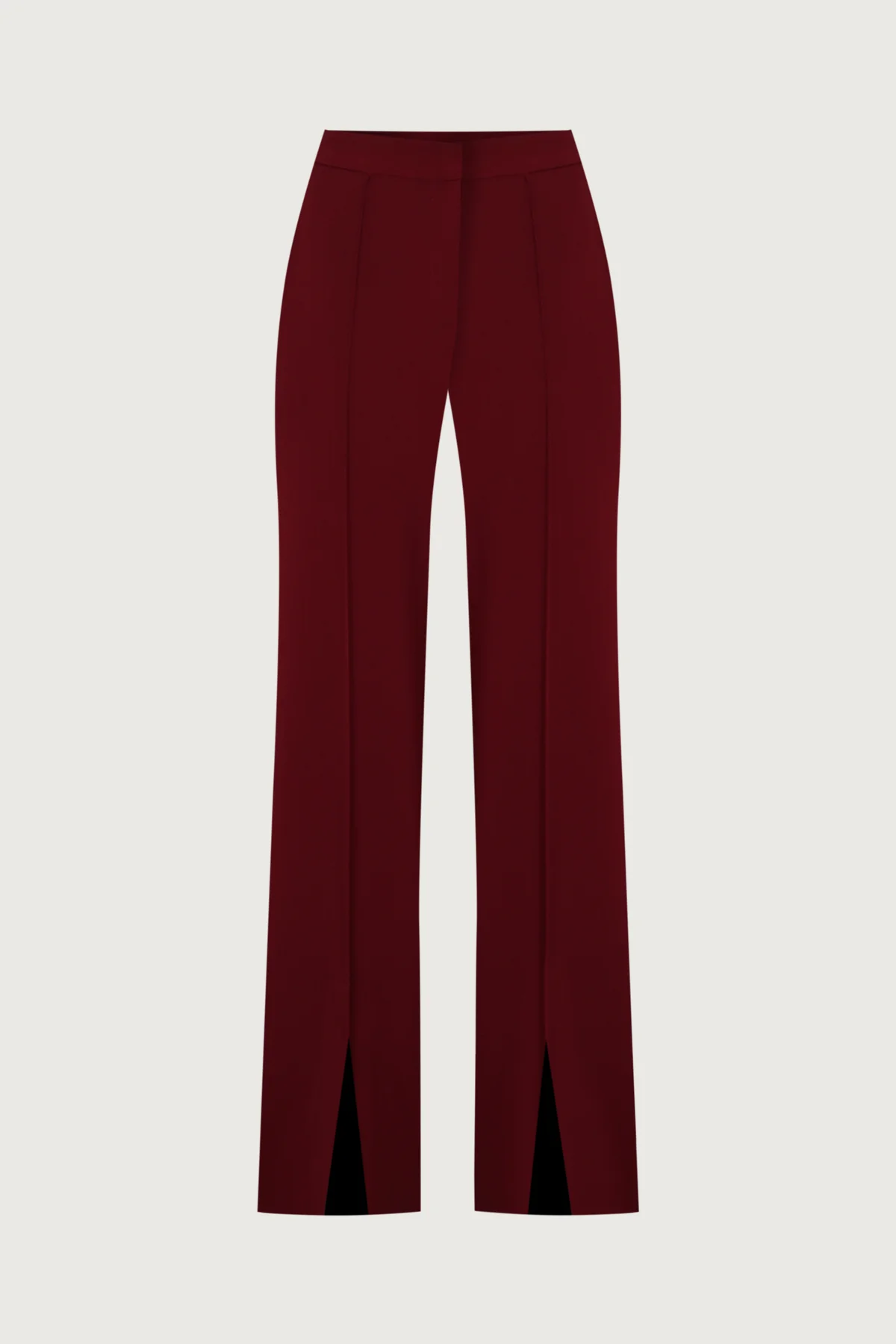 Sleeveless lace top + tailored trousers