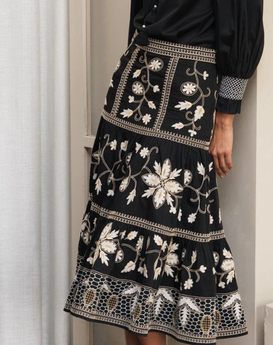 Printed Layered Skirt