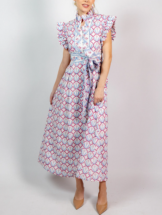 Tulip Print Maxi Dress