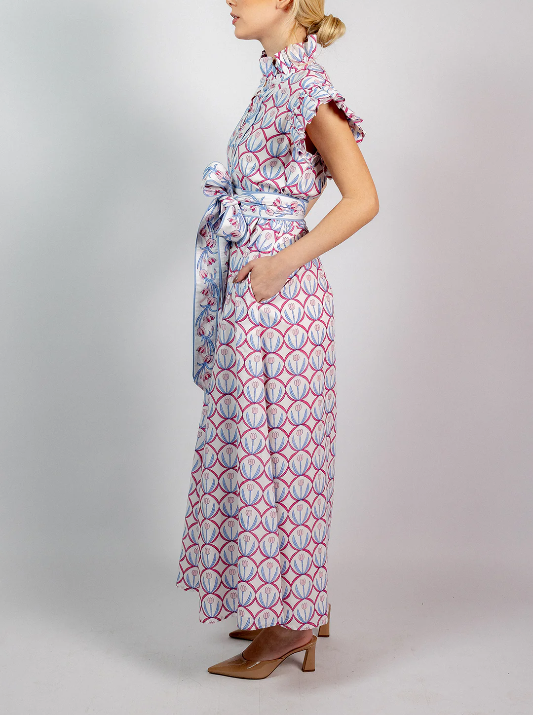 Tulip Print Maxi Dress