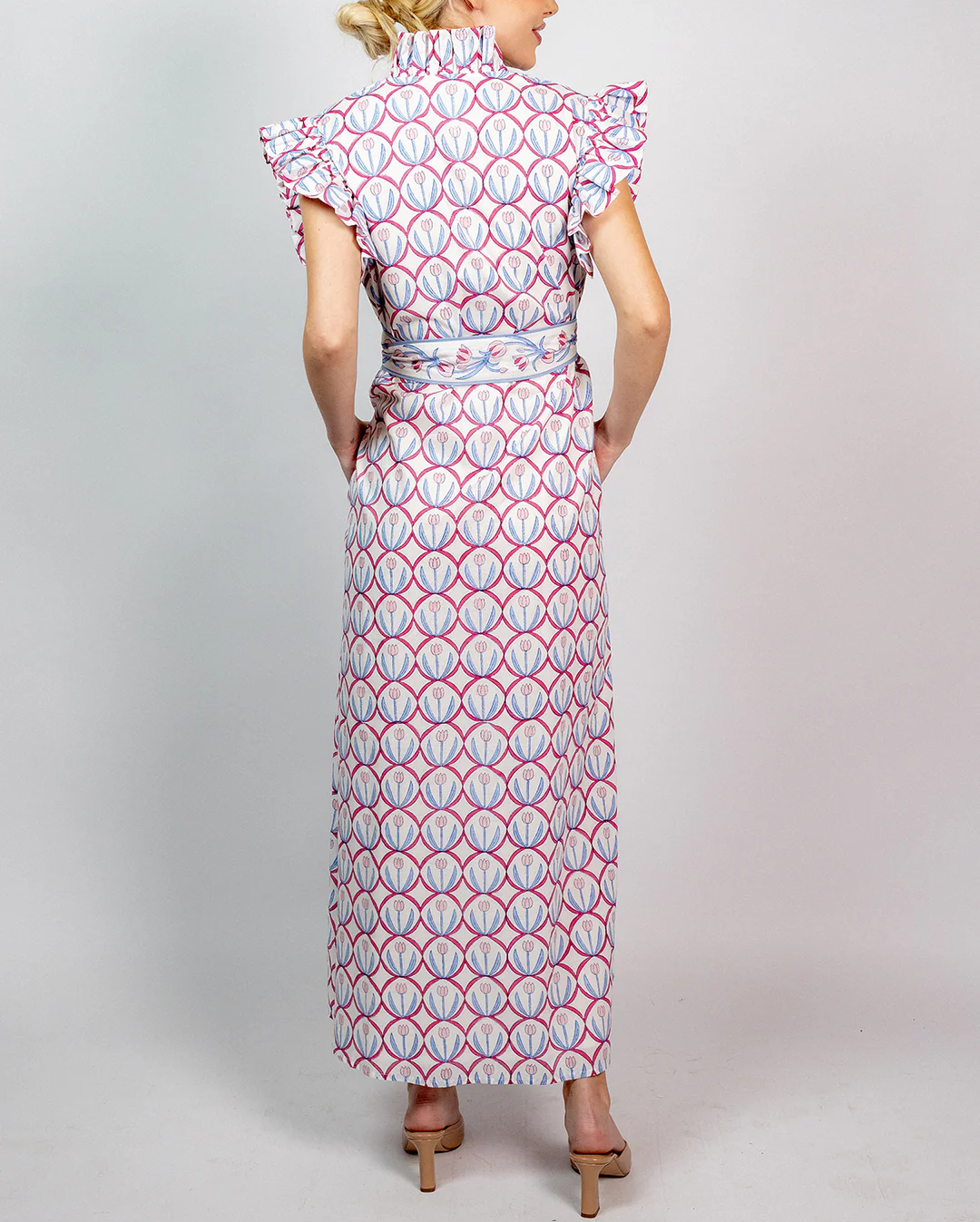 Tulip Print Maxi Dress