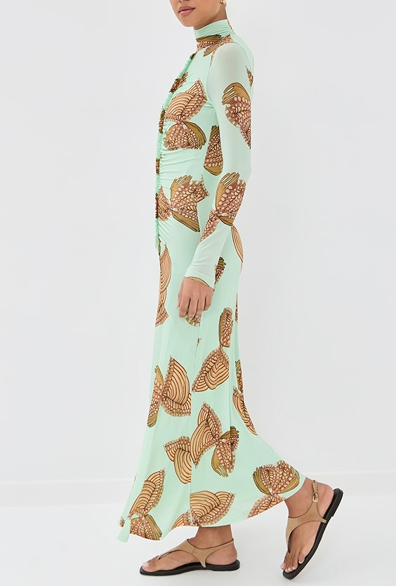 Printed Jersey Maxi Dress