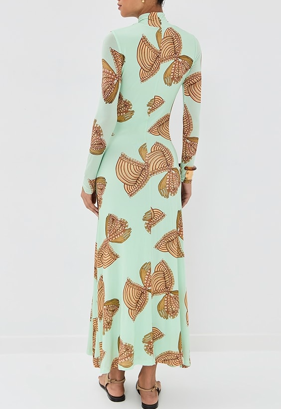Printed Jersey Maxi Dress