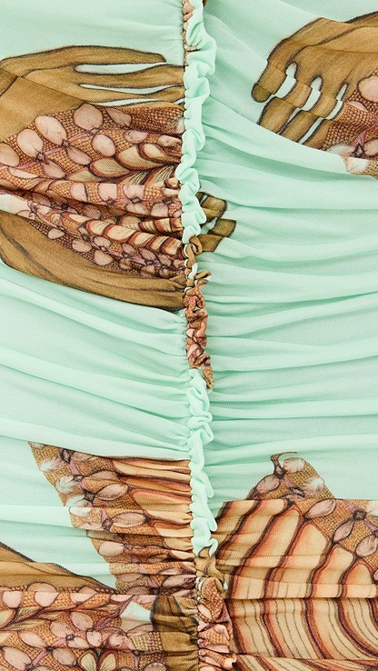 Printed Jersey Maxi Dress