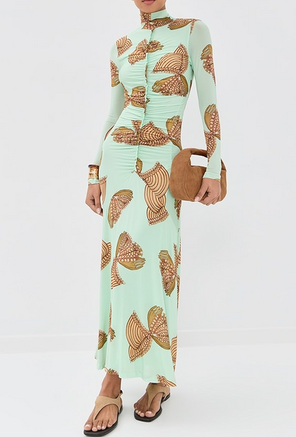 Printed Jersey Maxi Dress