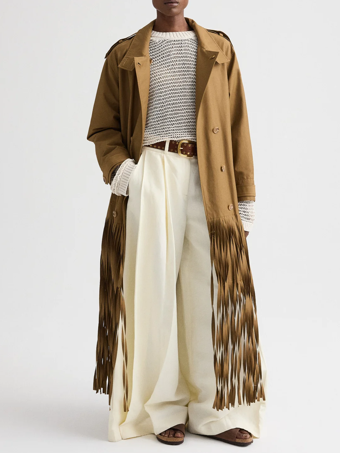 Fringe Trench Coat