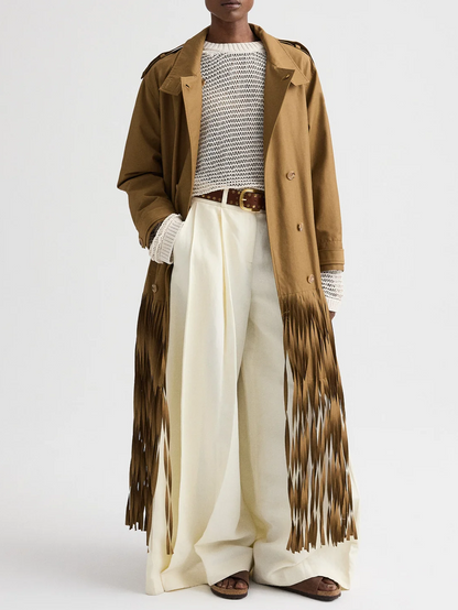 Fringe Trench Coat