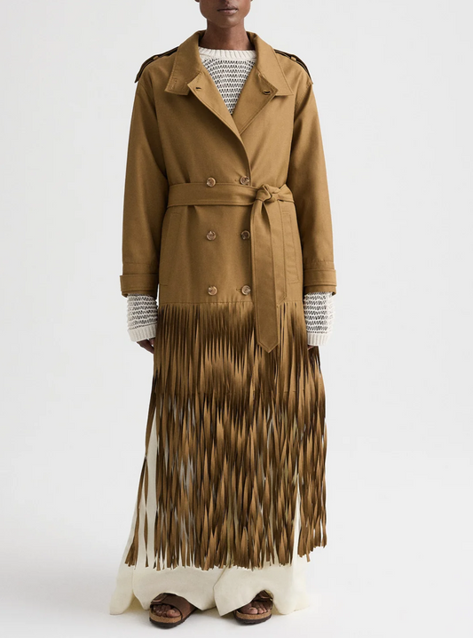 Fringe Trench Coat