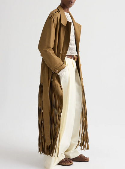 Fringe Trench Coat