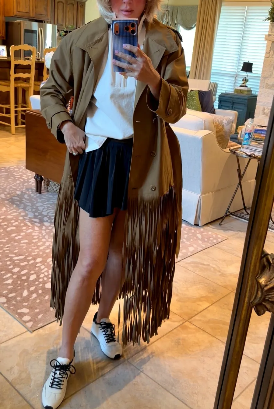 Fringe Trench Coat