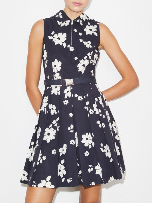 Stretch Printed Sleeveless Mini Dress