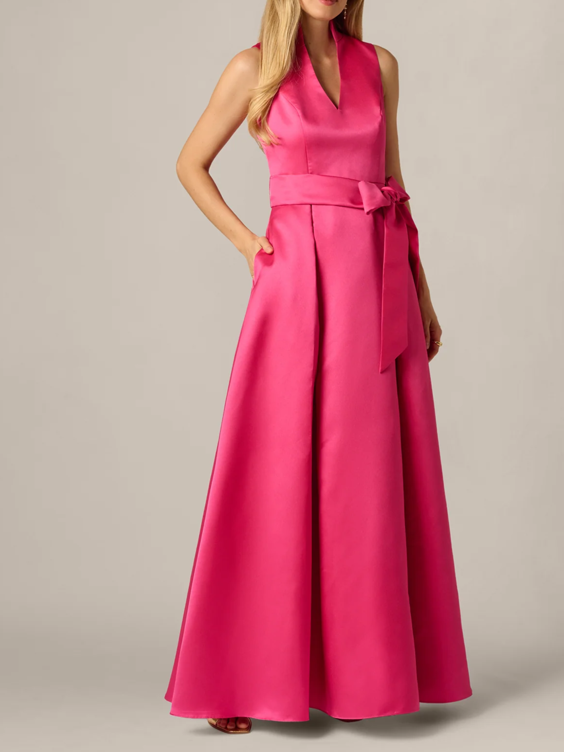 Sleeveless Tie Front Dress