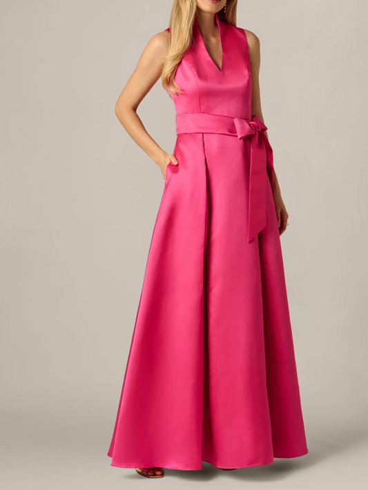 Sleeveless Tie Front Dress