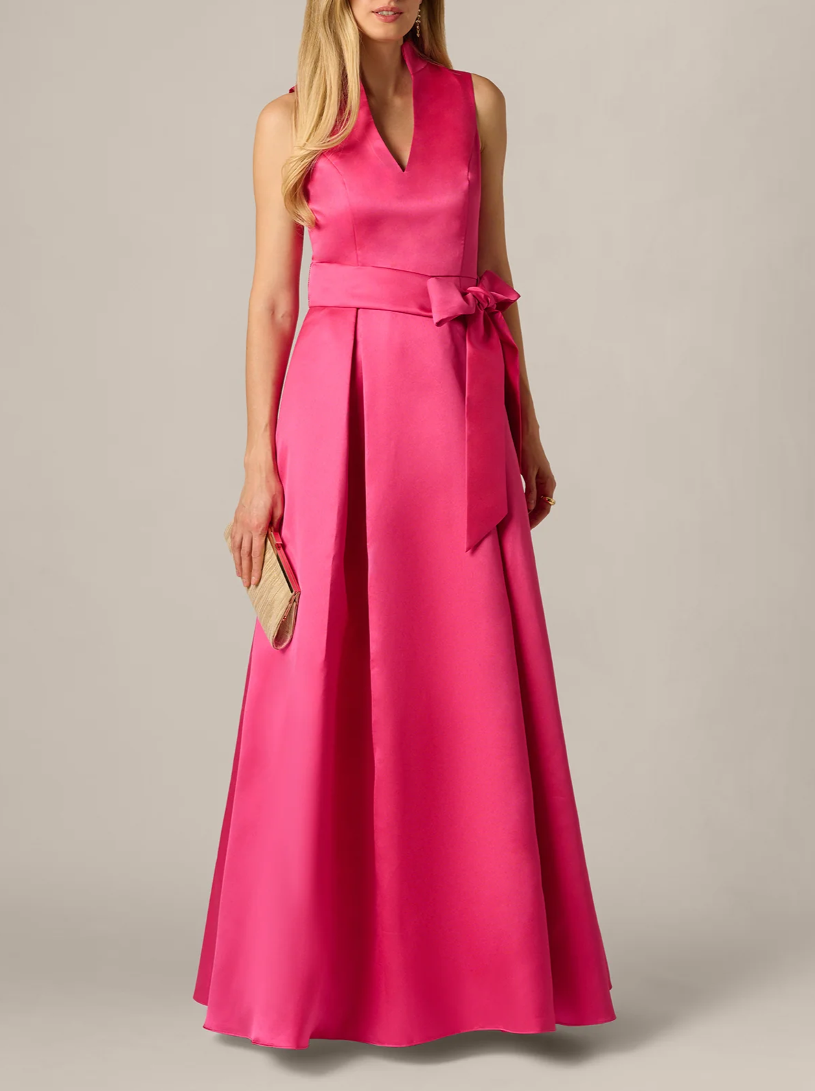 Sleeveless Tie Front Dress