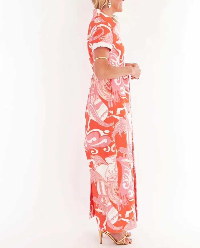 Printed Split-Front Jumpsuit
