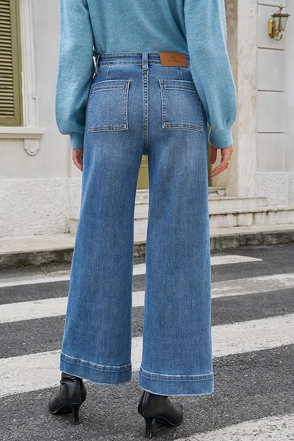 Cropped Wide Leg Jeans