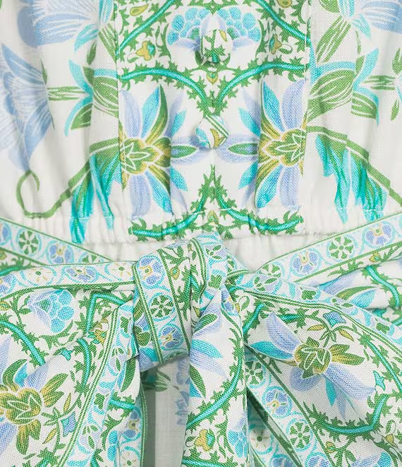Floral Print Long Bubble Sleeve Maxi Dress