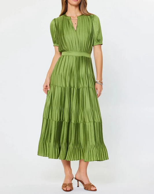 Pleated Maxi Dress