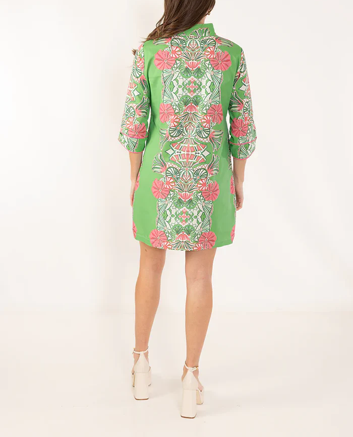 Print Lace-up Mini Dress