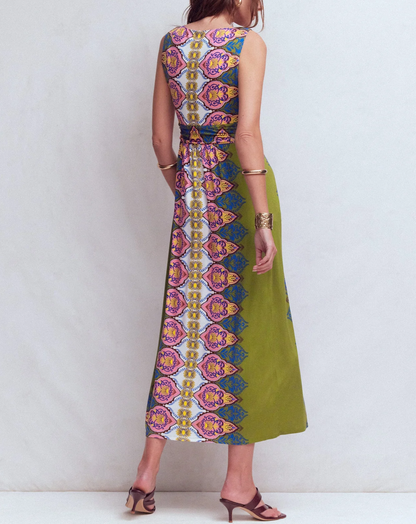 Sleeveless Printed Knit Dress